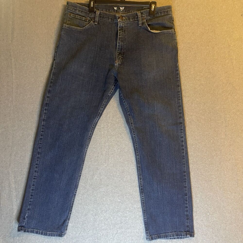 Wrangler Jeans Cowboy Cut Medium Wash Blue Mid Rise 5-Pocket Men y2k retro